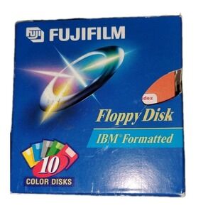 Fujifilm 2HD High Density 3.5" Floppy Disk 9 out of 10 Pk Colored 1.44 MB prop